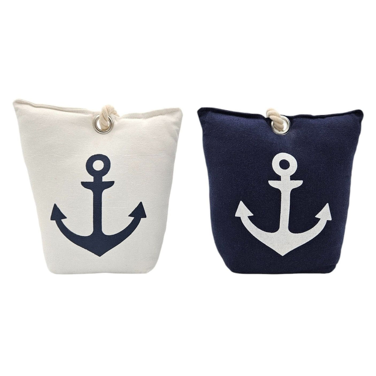 Türstopper Anker Boden 1 Kg Stoff Sack Maritim blau weiß Vintage Fensterstopper