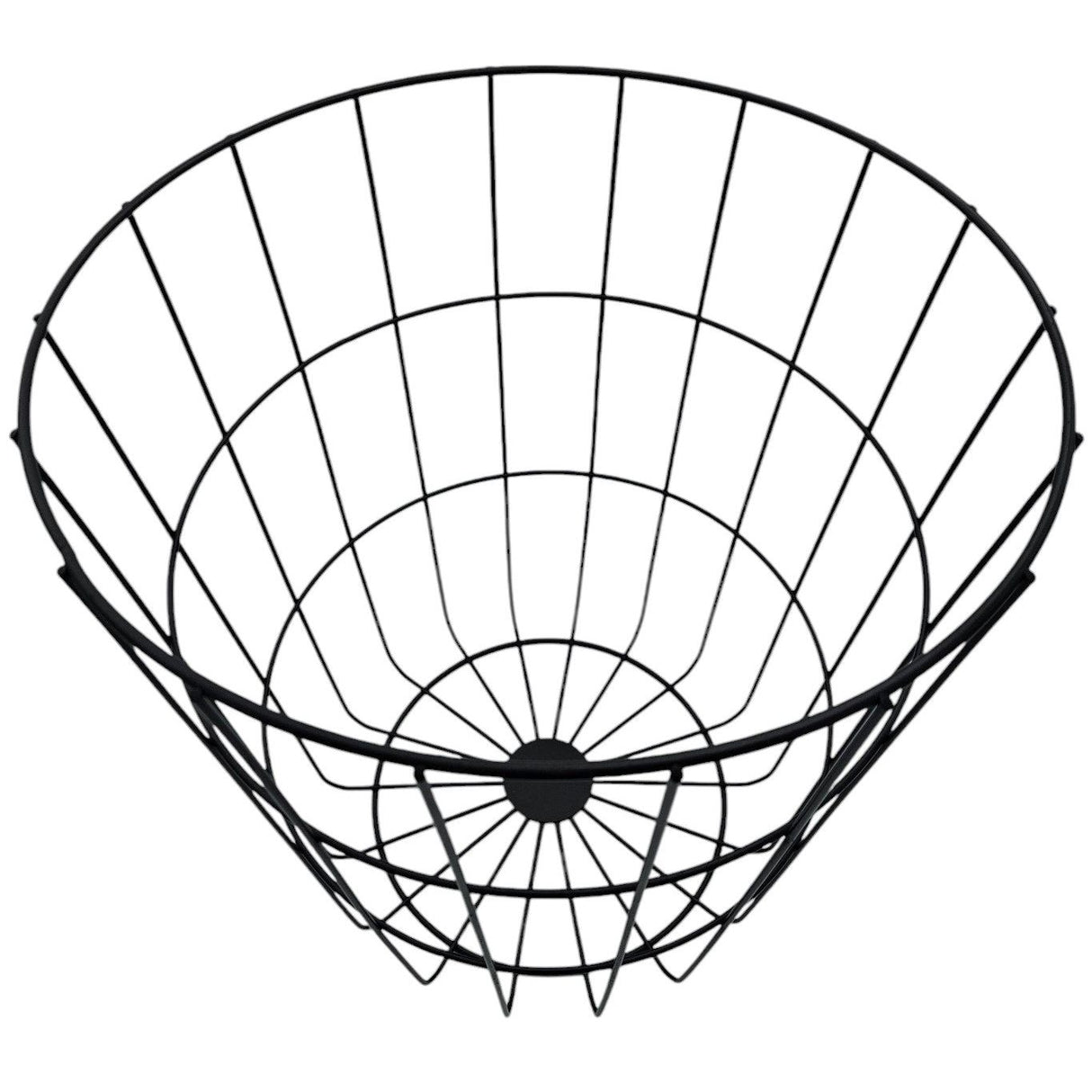 Wäschekorb Aufbewahrungskorb Korb Gitterkorb rund groß schwarz Metall Ø 39 cm