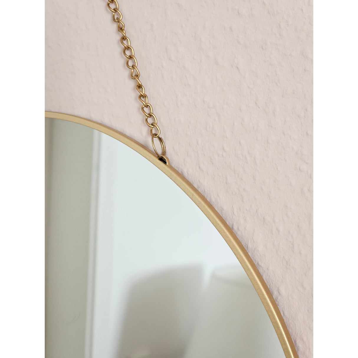 Spiegel rund Wandspiegel Schminkspiegel runder Dekospiegel Metall GOLD Ø 30 cm