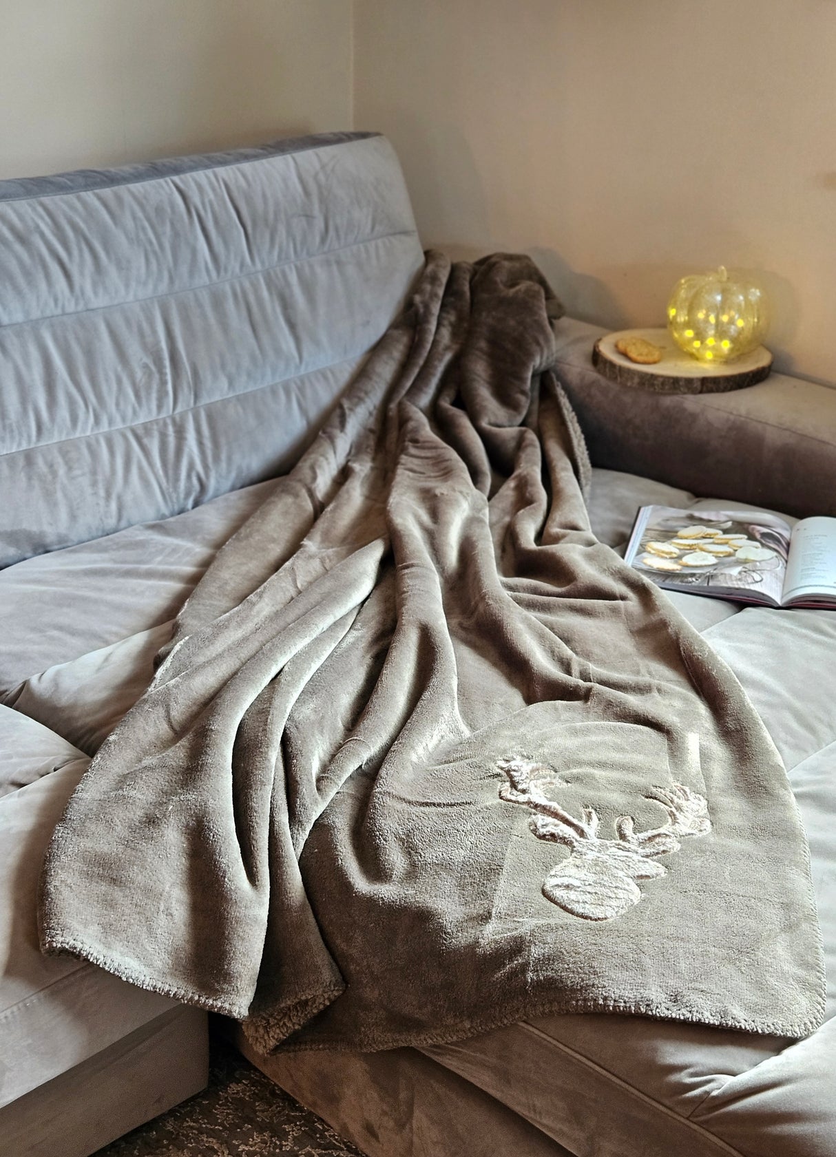Decke Kuscheldecke Tagesdecke Wohndecke Hirsch Winter 150x200 kuschelig weich