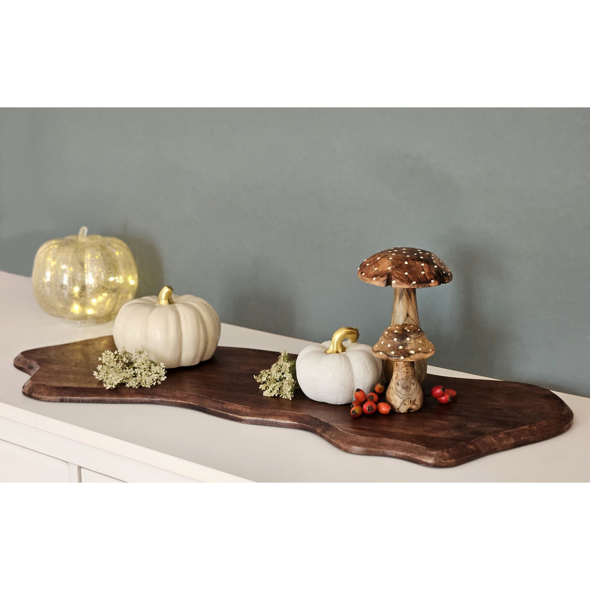 Schneidebrett XXL Mangoholz Servierbrett Platte Holzbrett Lang 80cm B-WARE