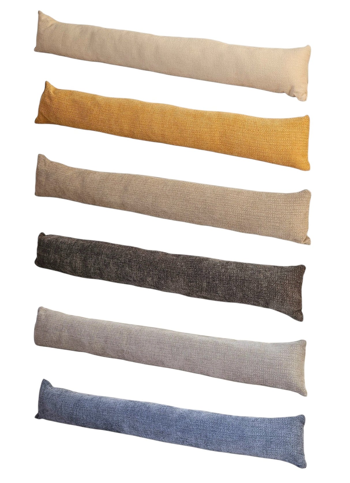 Zugluftstopper Türdichtung Türwindstopper Türen und Fenster Stoff grau creme beige 90 cm