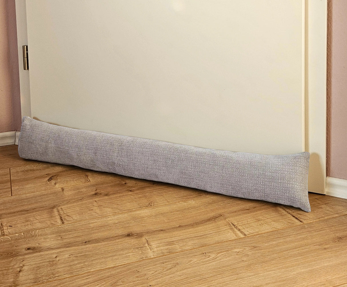 Zugluftstopper Türdichtung Türwindstopper Türen und Fenster Stoff grau creme beige 90 cm