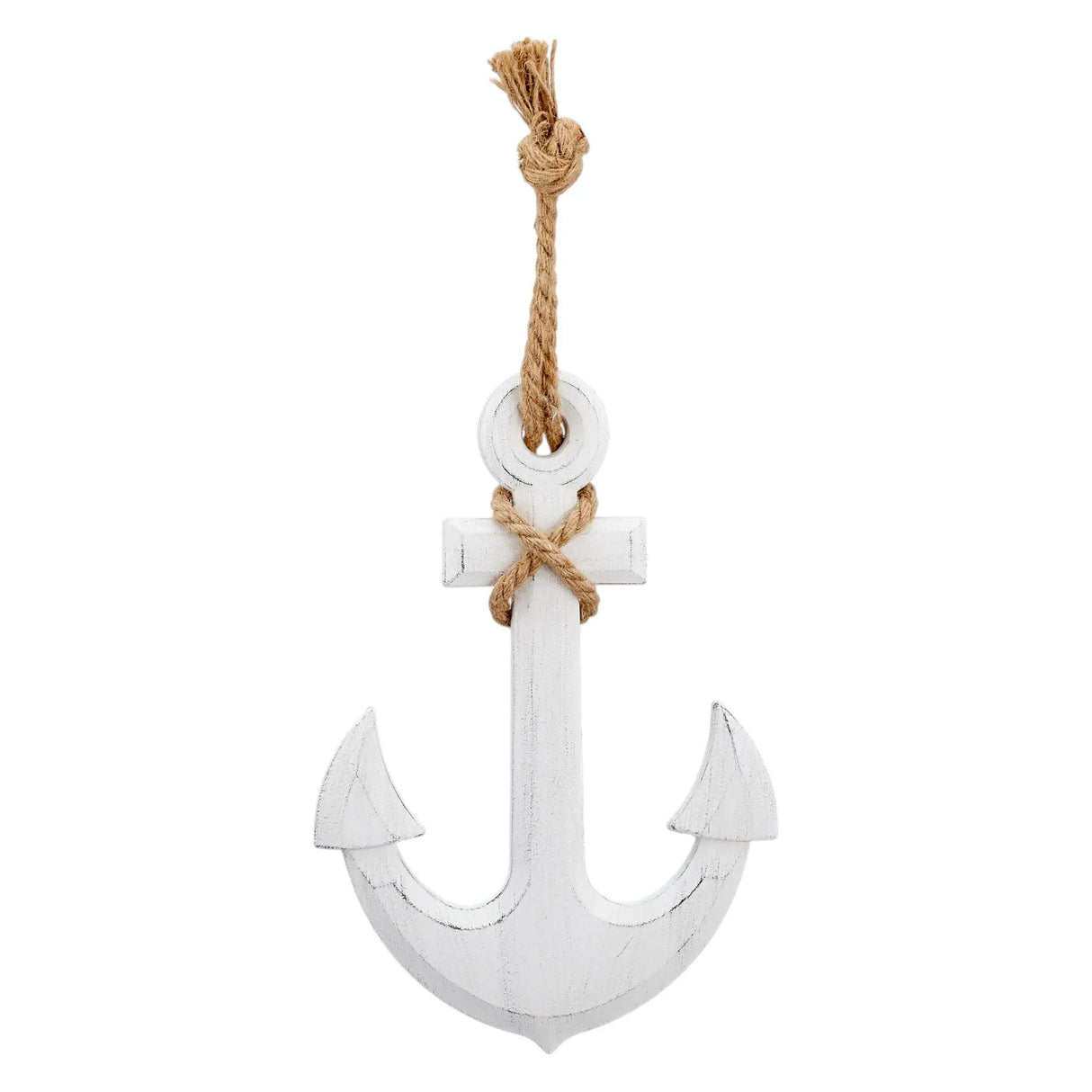 Anker Dekoanker Dekoration Maritim weiß Seil Tau 32x22 hängen Hochzeit Wandhaken - Anker