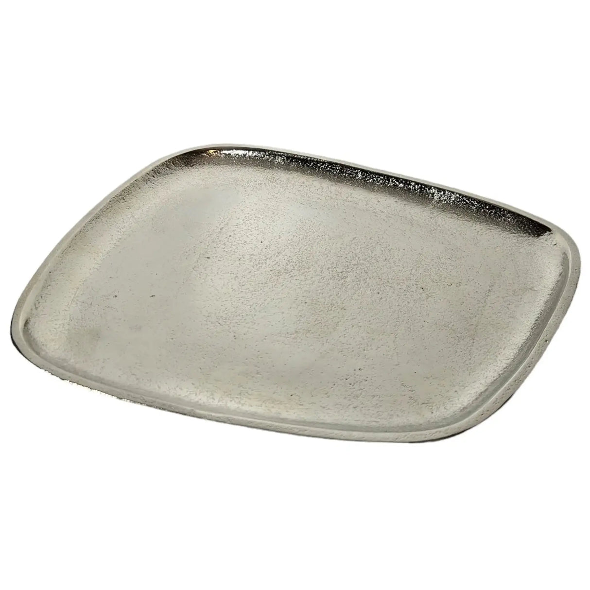 Dekoteller Metall silber Dekoschale Metallteller Deko Schale Teller 25 x 22 cm - Dekoteller
