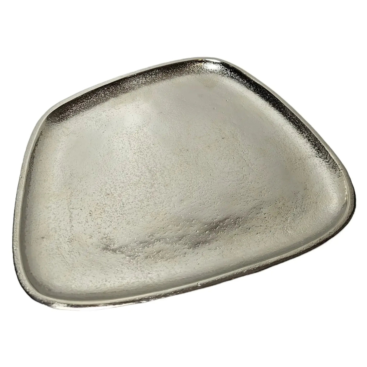 Dekoteller Metall silber Dekoschale Metallteller Deko Schale Teller 25 x 22 cm - Dekoteller