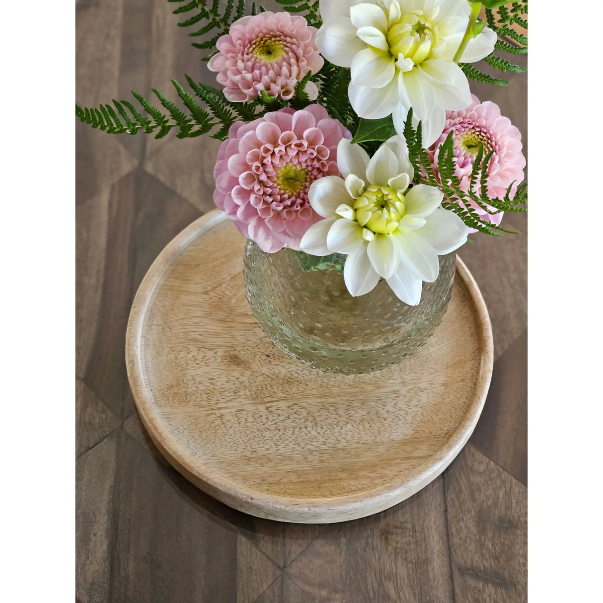 Dekoteller Teller Mango Holz Dekobrett Untersetzer Schmuckteller Tablett Ø 25 cm - Dekoteller