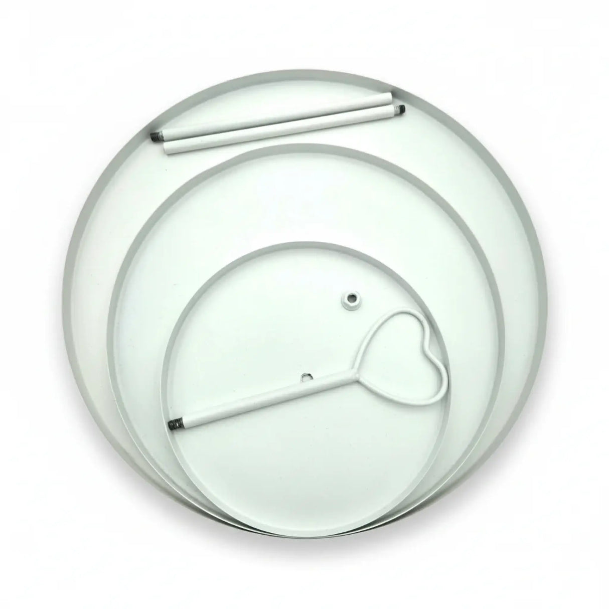 Etagere Paris weiß 48x30 rund Metall 3 Schichten 3-Stöckig Vintage Muffin Herz - Etagere