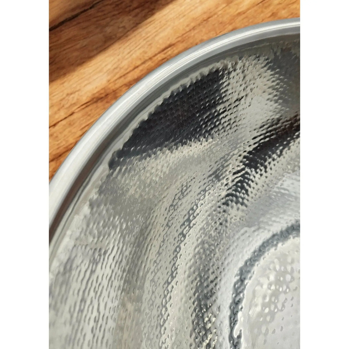 Flaschenkühler Schale rund Edelstahl Champagnerschale Hammerschlag Sektkühler - Sektkühler