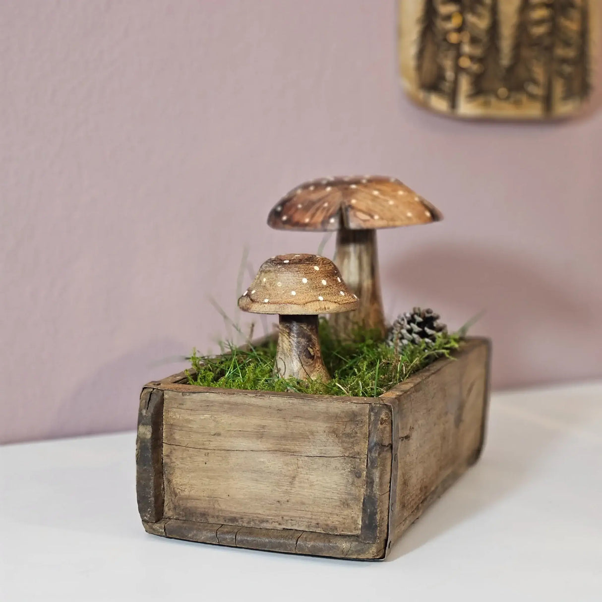 Holzkiste Ziegelform Ziegelsteinform Kiste recyceltes Holz Kasten 31 cm Original rustikal - Holzkiste