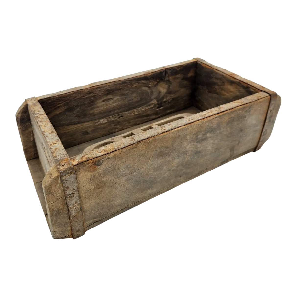 Holzkiste Ziegelform Ziegelsteinform Kiste recyceltes Holz Kasten 31 cm Original rustikal - Holzkiste