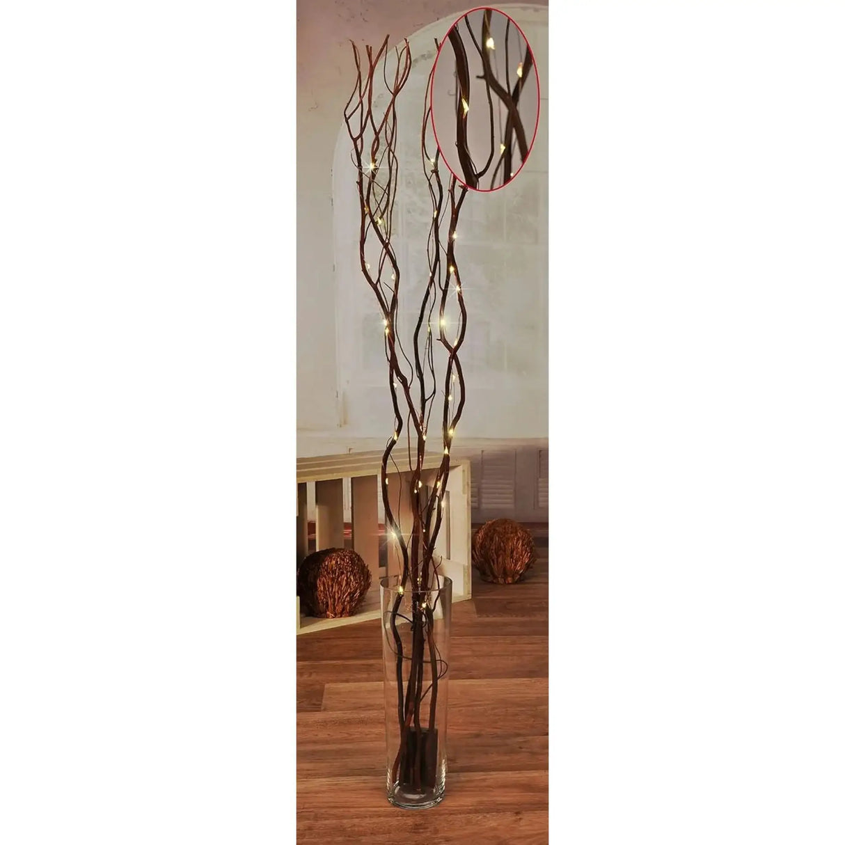 Lichterzweige LED warmweiß Weide Lichterkette Lichterzweig Timer Höhe 100 cm - Lichterzweig LED