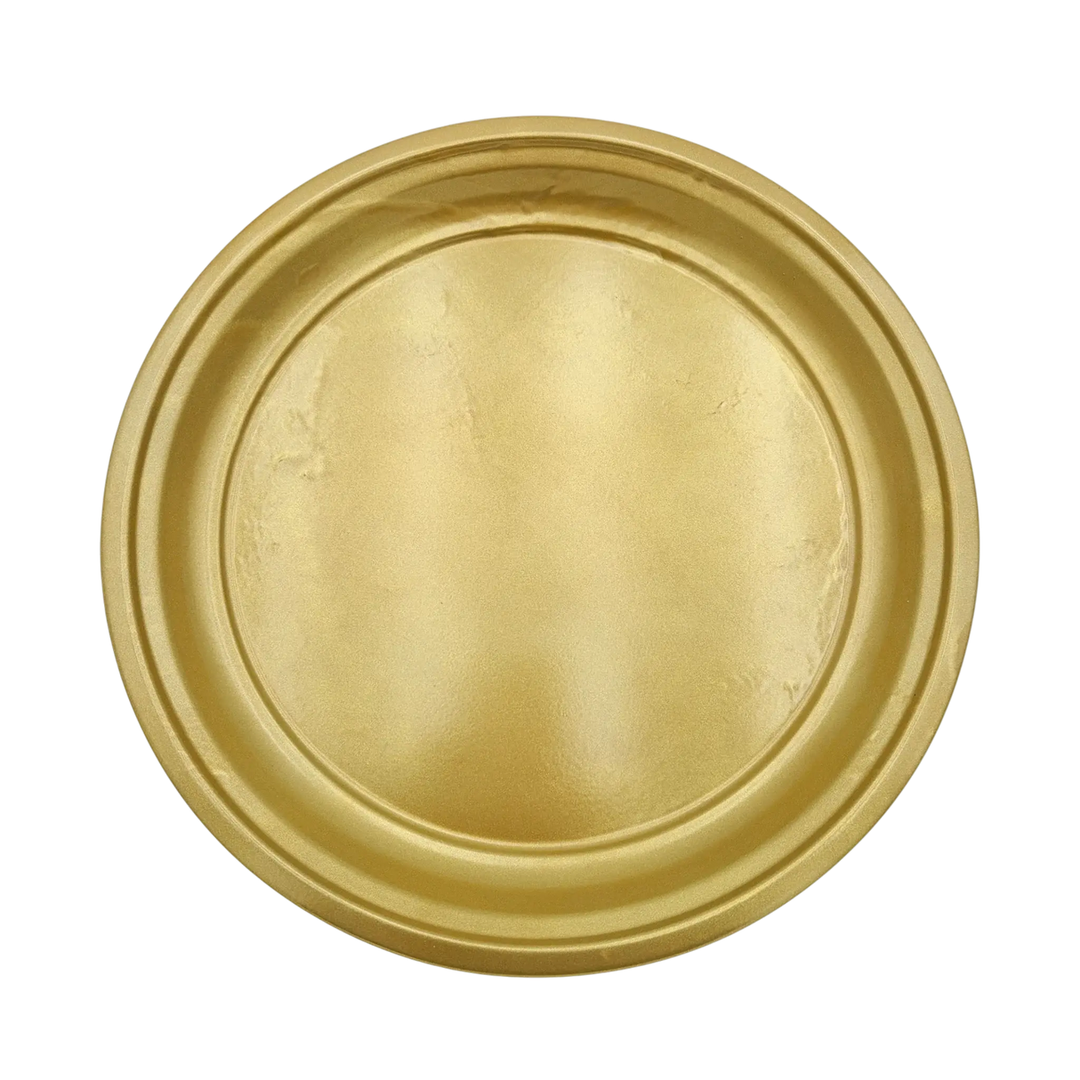 Metallteller Dekoteller rund Gold 36 cm Kerzenteller Kerzentablett Adventsteller B-Ware - Dekoteller