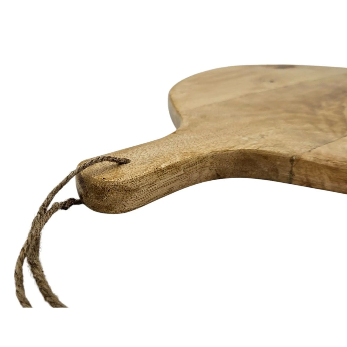 Serviertablett rund mit Griff Mangoholz 30 cm Dekotablett Schneidebrett - Serviertablett