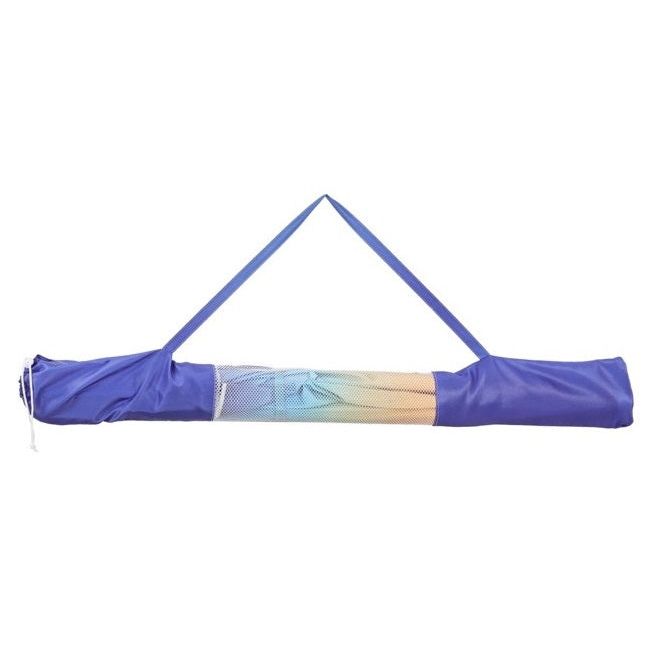 Sonnenschirm Strandschirm Balkonschirm UV Schutz 50+ blau gelb 155 cm bunt