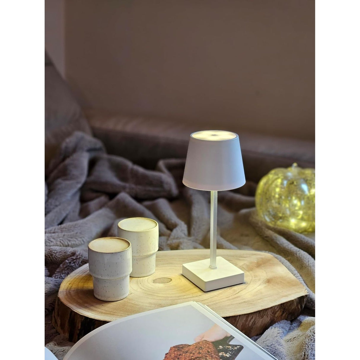 Lampe LED ohne Kabel Touch Tischleuchte Tischlampe Leuchte kabellos dimmbar