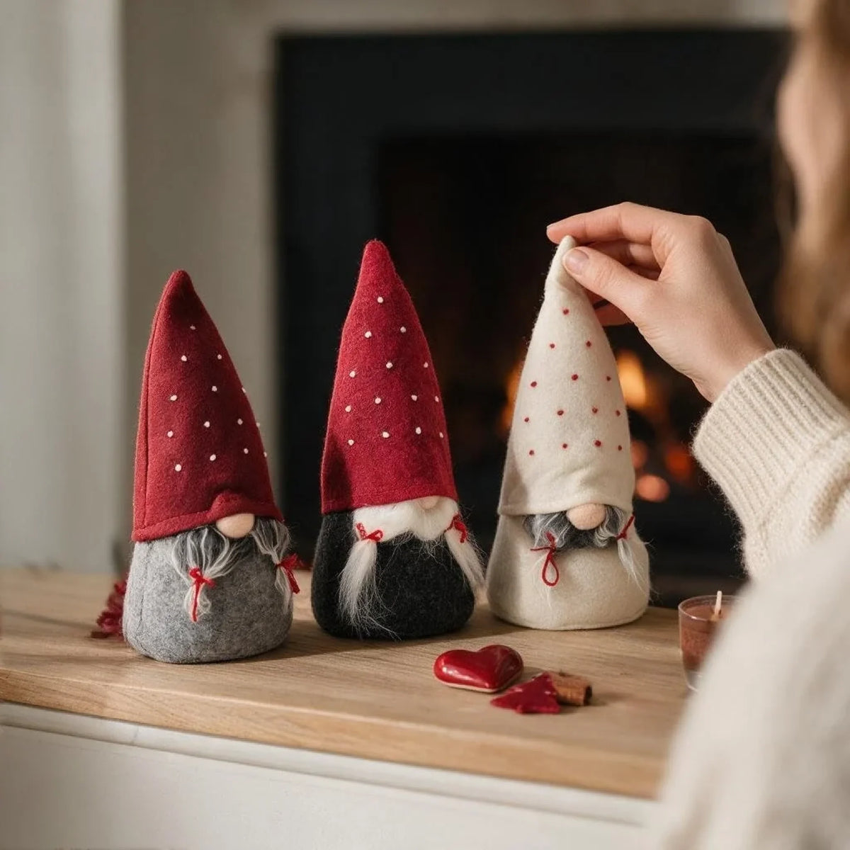 Weihnachtswichtel 3er Set – Wichtel Deko & Türstopper 24 cm - Türstopper