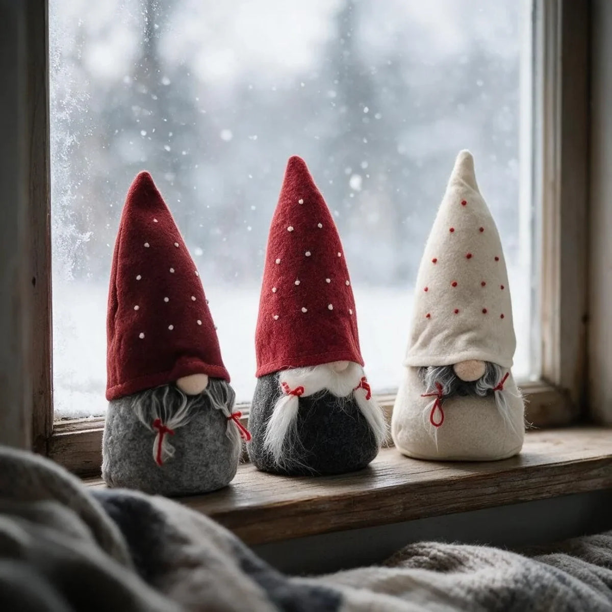 Weihnachtswichtel 3er Set – Wichtel Deko & Türstopper 24 cm - Türstopper