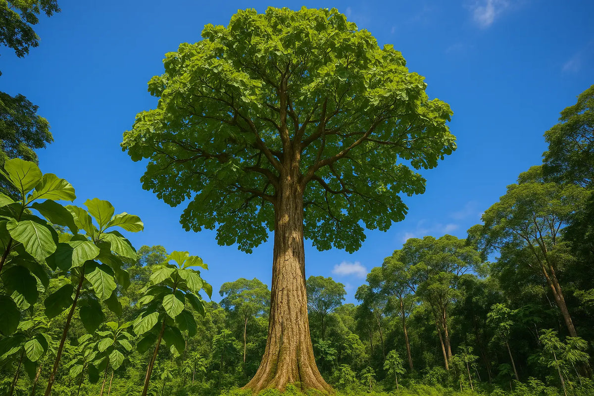 Teakbaum im Wald