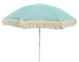 Sonnenschirm Strandschirm Schirm UV Schutz mit Fransen Tasche knickbar Ø 150 cm