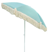 Sonnenschirm Strandschirm Schirm UV Schutz mit Fransen Tasche knickbar Ø 150 cm