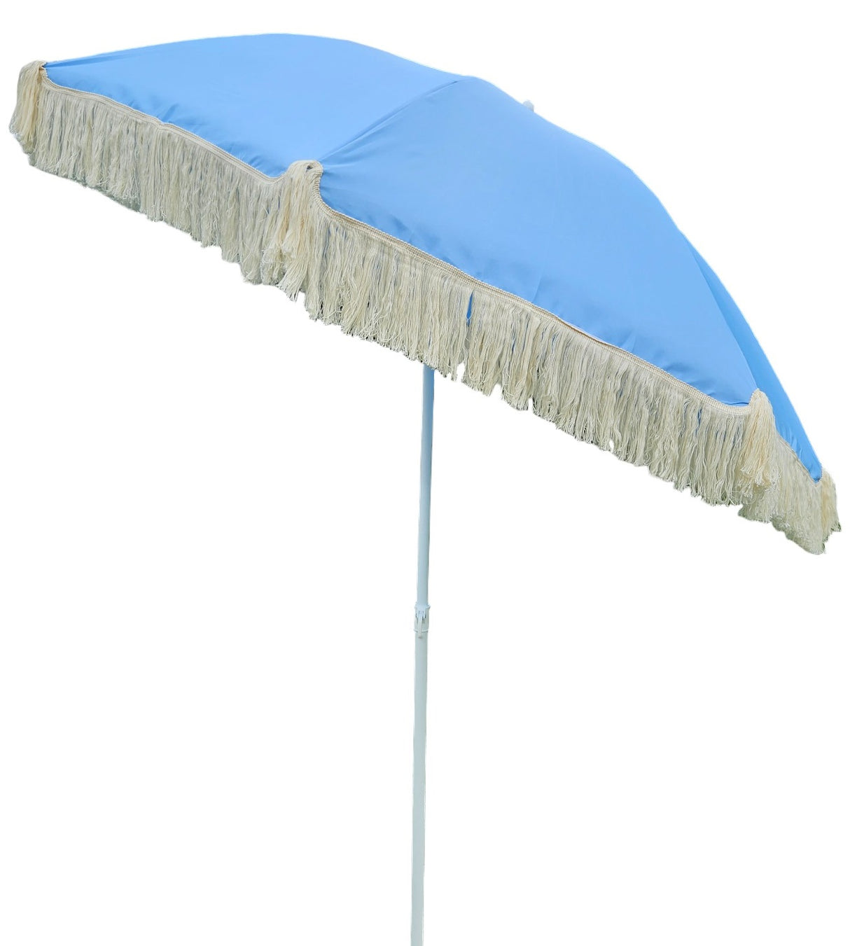 Sonnenschirm Strandschirm Schirm UV Schutz mit Fransen Tasche knickbar Ø 150 cm
