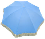 Sonnenschirm Strandschirm Schirm UV Schutz mit Fransen Tasche knickbar Ø 150 cm