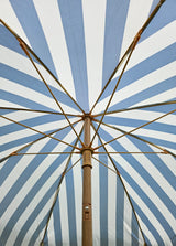 Sonnenschirm Strandschirm Schirm gestreift mit Fransen maritim UV Schutz Ø 180cm