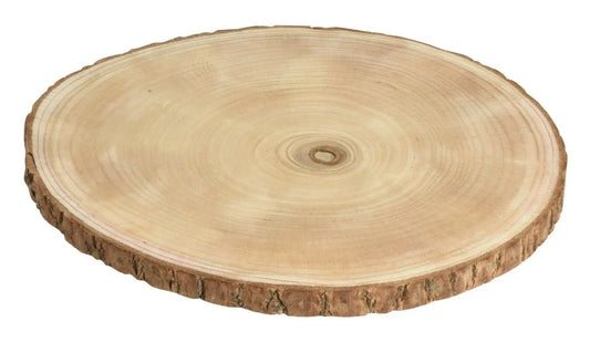 Holzbrett Baumscheibe Holz Brett Tischdeko Tablett Deko Holzplatte Ø 30 cm