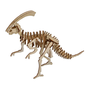 3D-Puzzle Dinosaurier Holz Natur 3D Holzpuzzle Dino Parasaurolophus - Puzzle