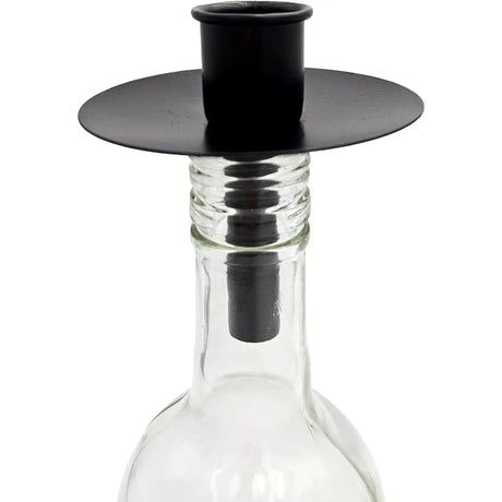 4 STÜCK Kerzenhalter für Flaschen Metall schwarz Kerze Flasche Stabkerzenhalter - Kerzenhalter