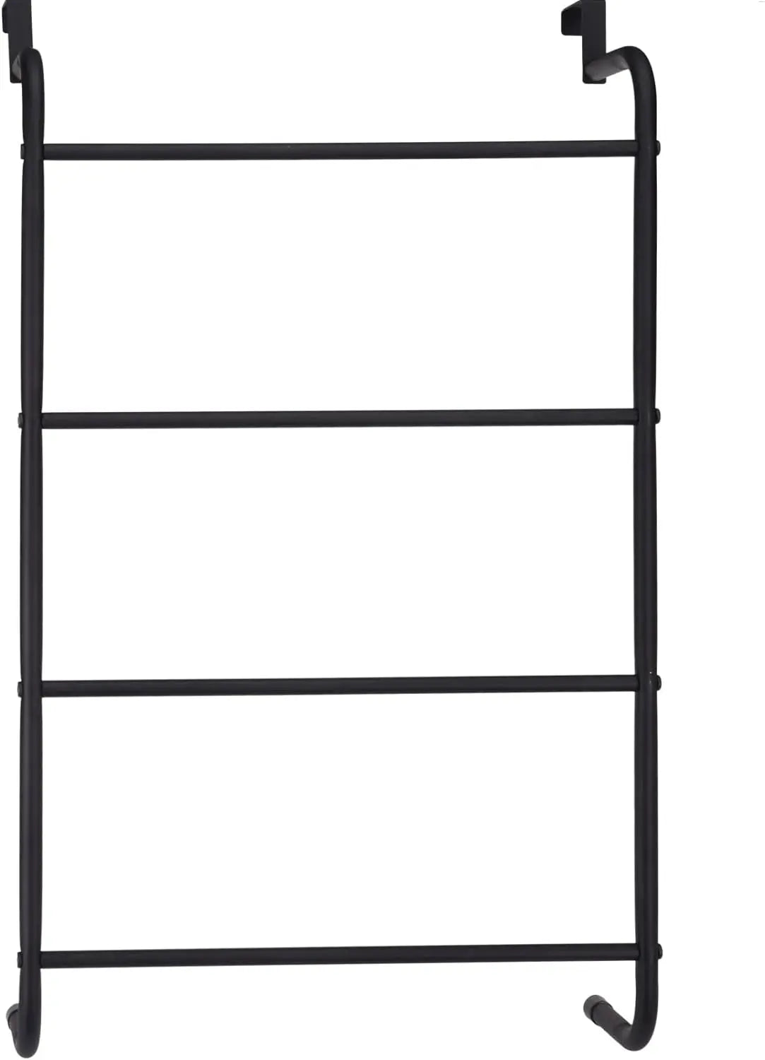 Tür Handtuchhalter schwarz 44 x 73 cm Haken für Badezimmer Regal Industrie Look