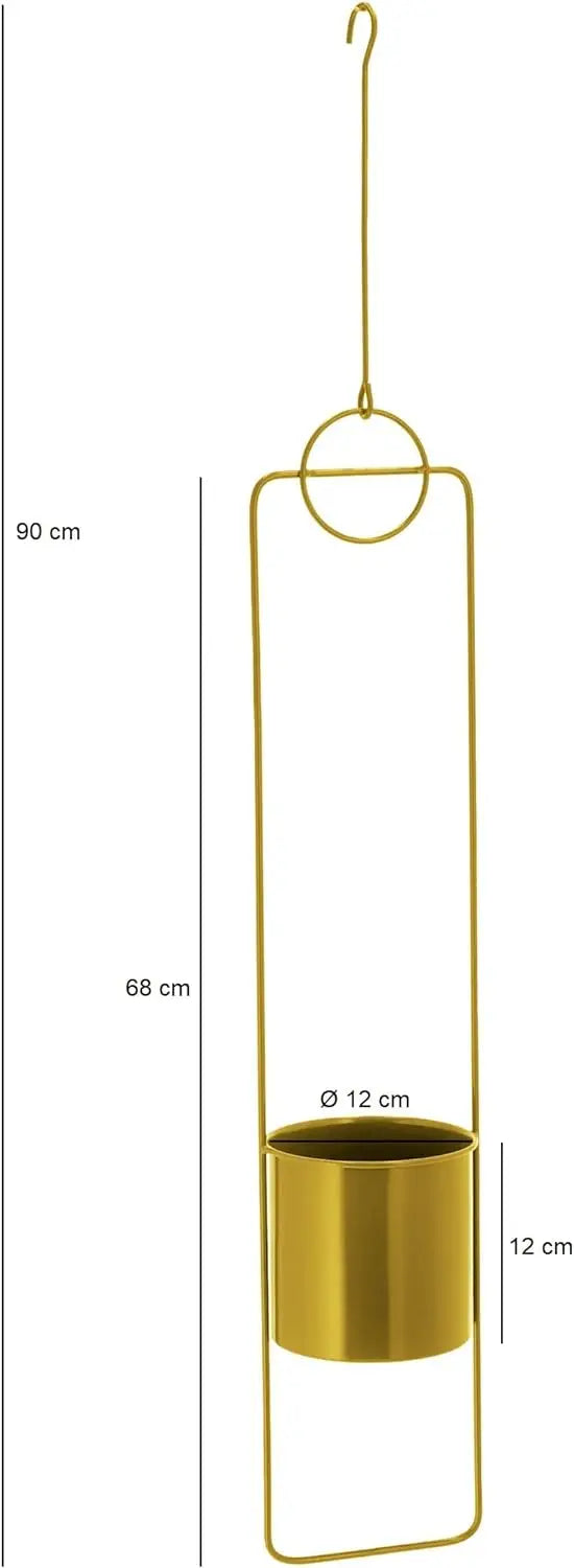 Blumenampel hängend Blumentopf Ampel Übertopf Hängetopf Pflanztopf Metall GOLD