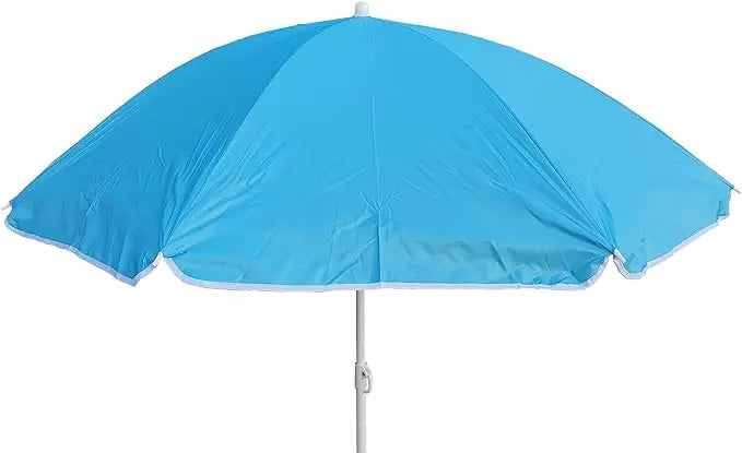 Sonnenschirm Ø 138 cm Strandschirm Schirm mit 3 Haken Strand Urlaub UV Blau