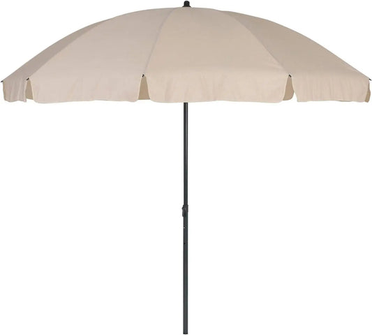 Sonnenschirm Balkonschirm rund beige 240 cm UV Schutz 35+