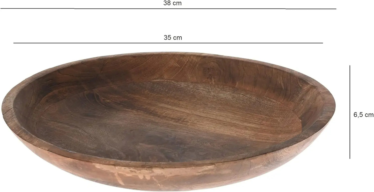 Holzschale Mango Holz Schale Dekoschale Brotschale Mangoholz Ø 38 cm