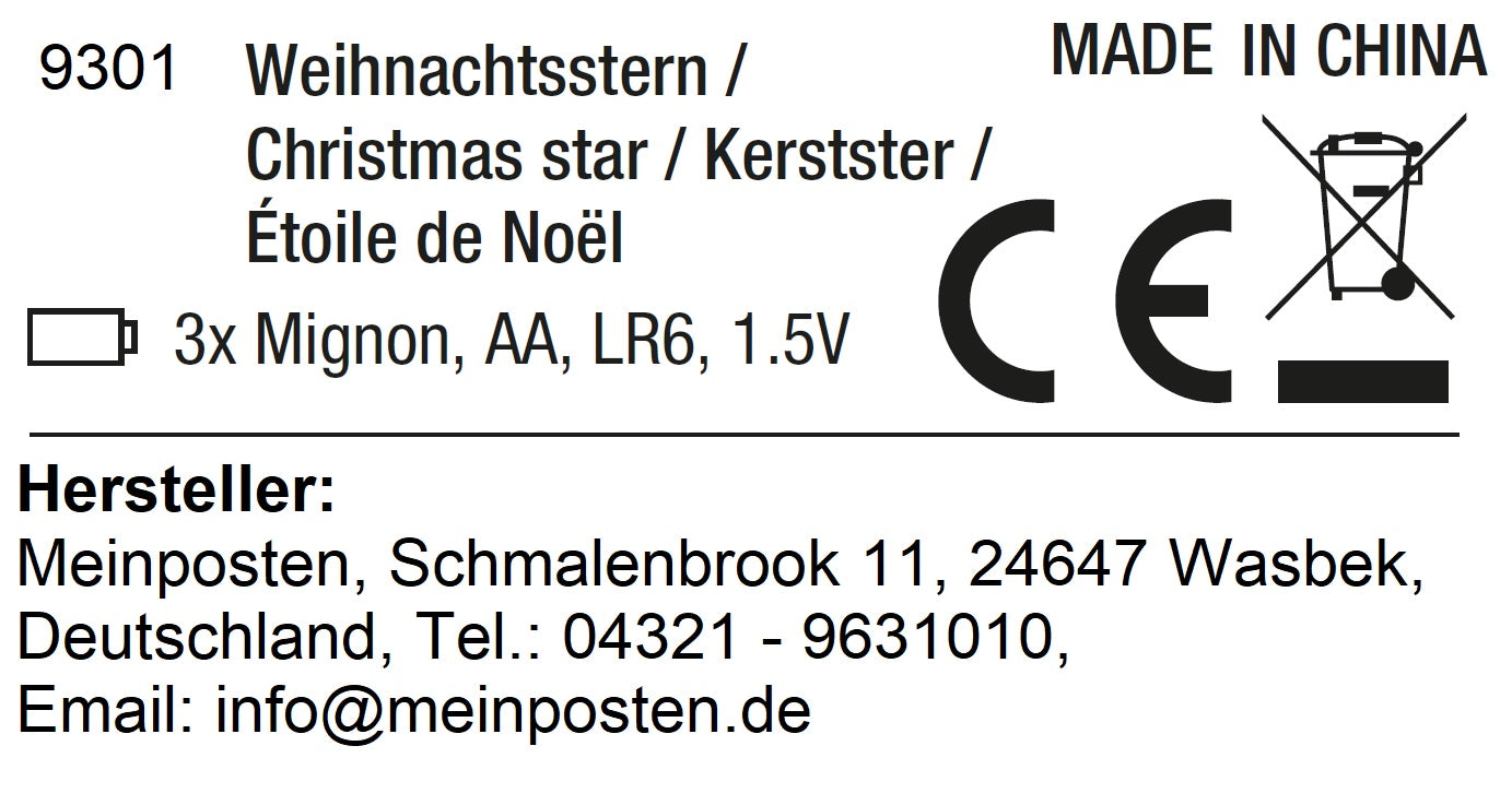 Stern Weihnachtsstern LED Ø 35 cm in&outdoor Timer rot Beleuchtung