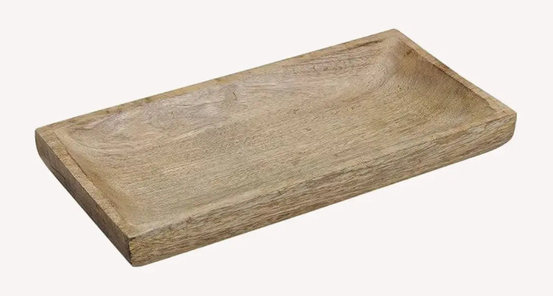 Tablett Holztablett Mangoholz massiv Dekoschale Schale Mango Holz 30 cm