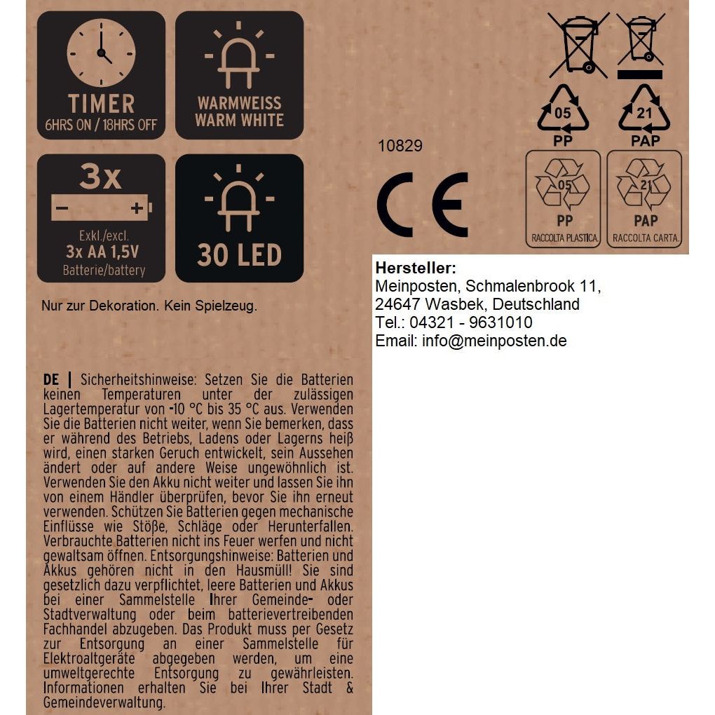 Stern LED warmweiß Weihnachtsstern Metall schwarz Metallstern Batterie Timer Ø 30 cm - Weihnachtsstern
