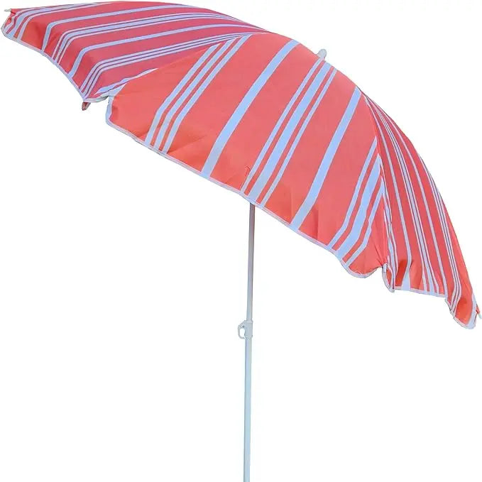 Sonnenschirm rot weiß gestreift UV-Schutz 30+ Schirm Strandschirm Ø 150 cm