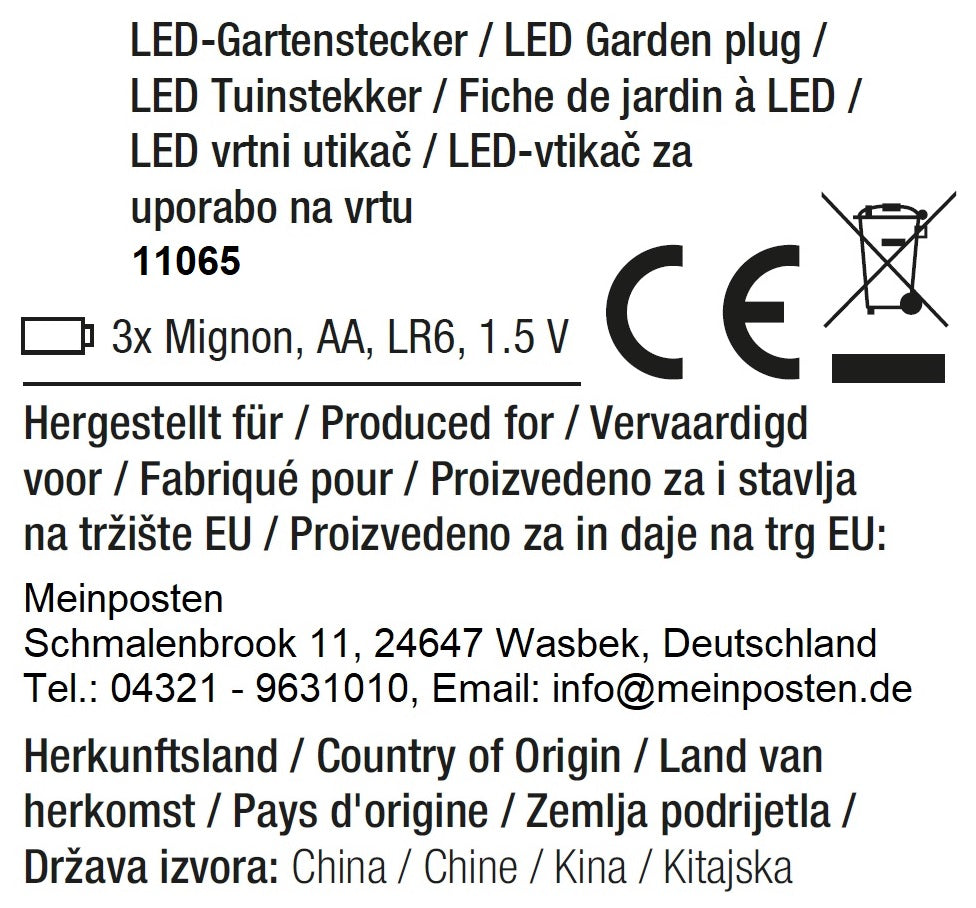 Gartenstecker Stern LED Weihnachtsbeleuchtung Batterie Timer warmweiß 60x60 cm