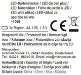 Gartenstecker Stern LED Weihnachtsbeleuchtung Batterie Timer warmweiß 60x60 cm