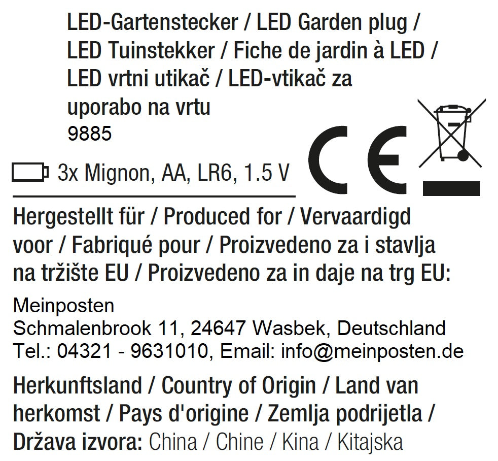 Gartenstecker Stern LED Weihnachtsbeleuchtung batterie Timer warmweiß 50x98 cm