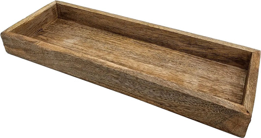 Tablett Mangoholz Dekotablett Holztablett Tischdeko Serviertablett 40 x 18 cm