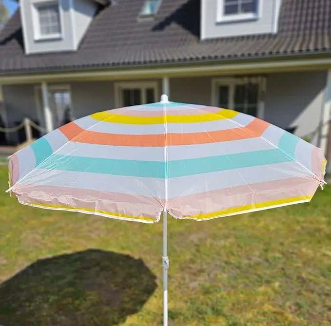 Sonnenschirm CANDY bunt weiß Schirm Strandschirm Ø 140 cm