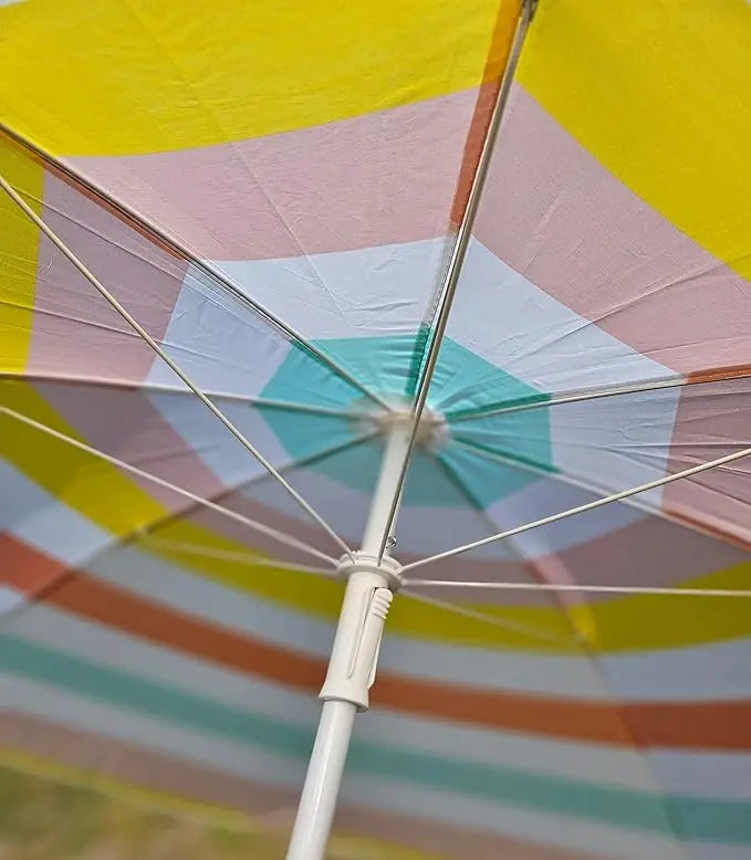 Sonnenschirm CANDY bunt weiß Schirm Strandschirm Ø 140 cm