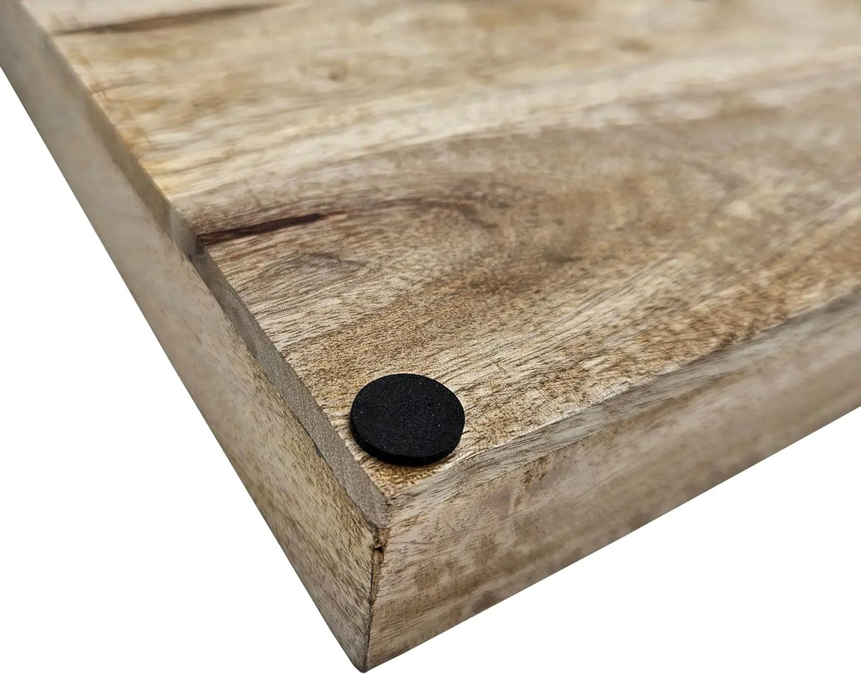 Tablett Mangoholz Dekotablett massives Holz Tischdeko Serviertablett 30 x 30 cm