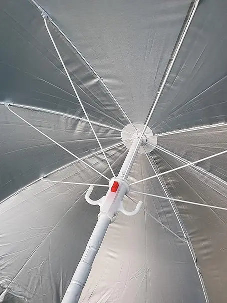 Sonnenschirm Ø 138 cm Strandschirm Schirm mit 3 Haken Strand Urlaub UV Grün