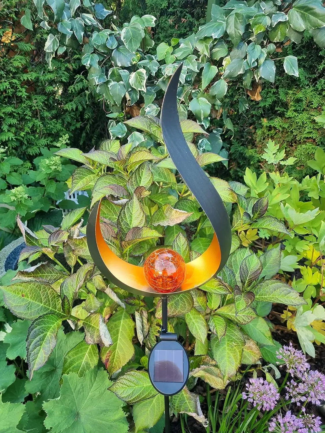 Solarleuchte SKY Solar Solarlampe schwarz Metall Höhe 90 cm Welle