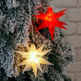 Weihnachtsstern Stern Timer Weihnachtsbeleuchtung rot Ø 11 cm